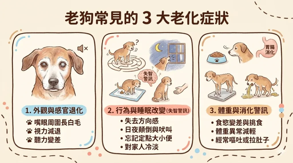 老狗常見老化症狀與失智警訊