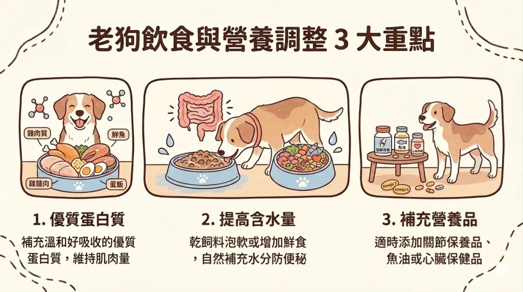 熟齡犬的飲食與營養調整重點